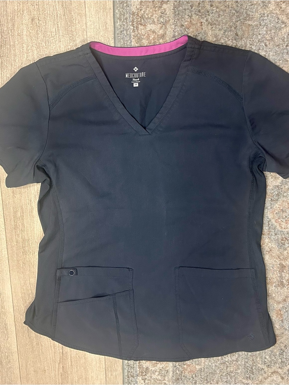 Med Couture Women’s Pewter V-Neck Scrub Top
